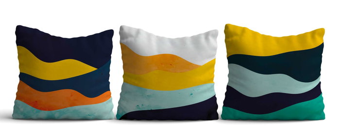 Aberto Design Juego de Fundas de Cojín Multicolor (3 piezas, 43 x 43 cm)